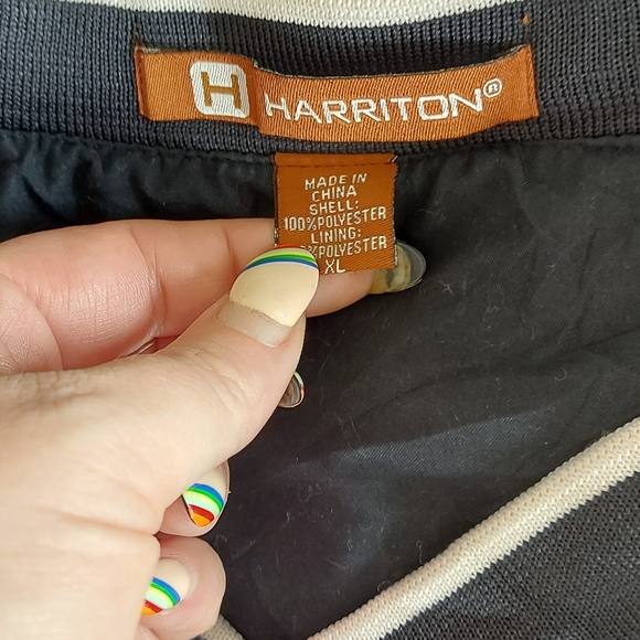 Navy Golf Pullover Windbreaker Size XL Harriton USS Abraham Lincoln - Picture 5 of 7